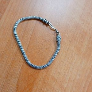 Sterling silver byzantine bali bracelet